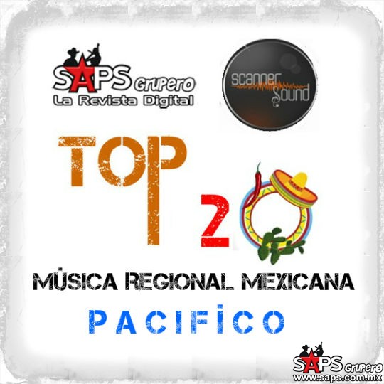 TOP 20 de la Música Popular del Pacífico de México por Scanner Sound del 11 al 17 de Enero de 2016
