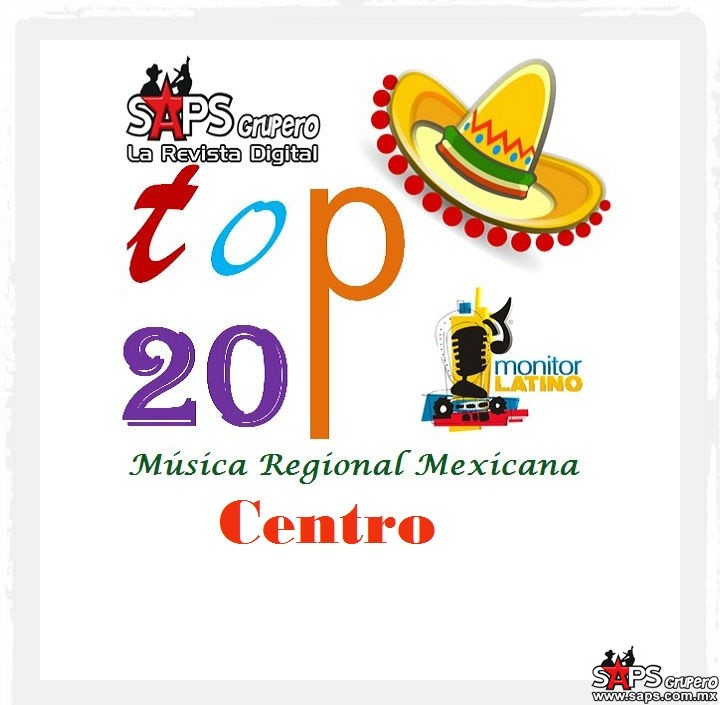 Top 20 de la Música Popular del CENTRO por Monitor Latino del 30 de Junio al 06 de Julio de 2014