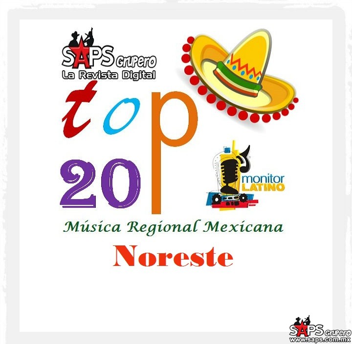 Top 20 de la Música Popular del NORESTE por Monitor Latino del 25 al 31 de Enero de 2016