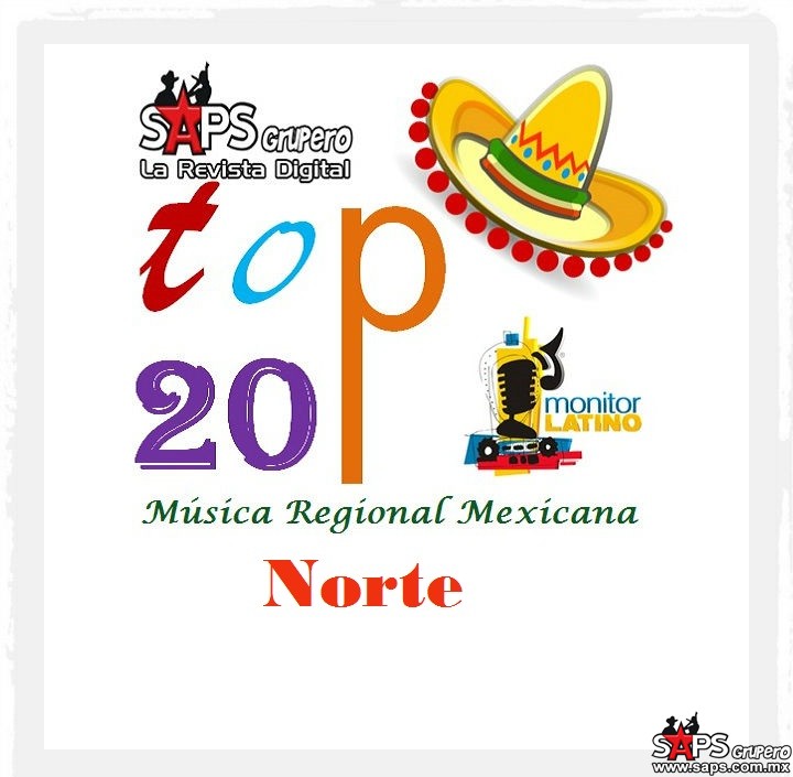 Top 20 de la Música Popular del Norte por Monitor Latino del 11 al 17 de Enero de 2016