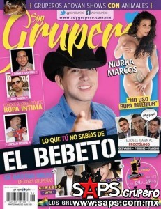 El Bebeto en portada de la revista "Soy Grupero" del mes de Agosto