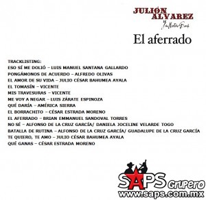 Track lis  de “EL AFERRADO” de Julión Alvarez
