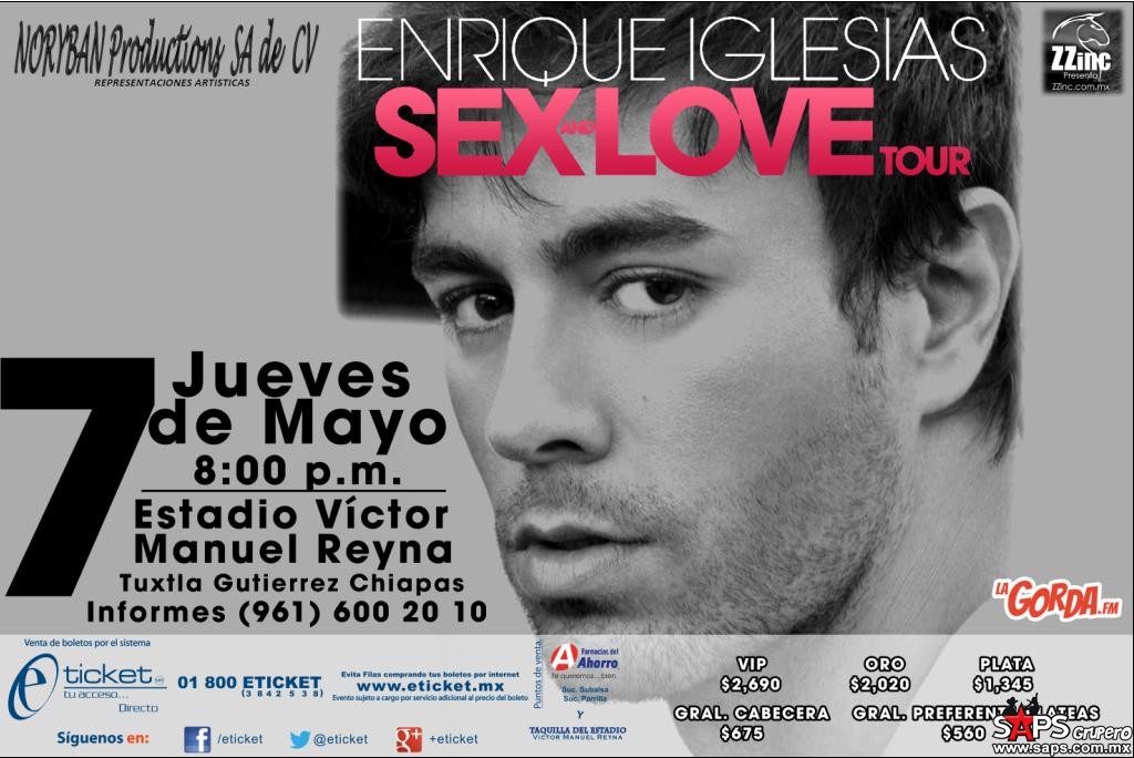 Enrique Iglesias Announces Uk Sex And Love Tour With Special Guest Demi Lovato
