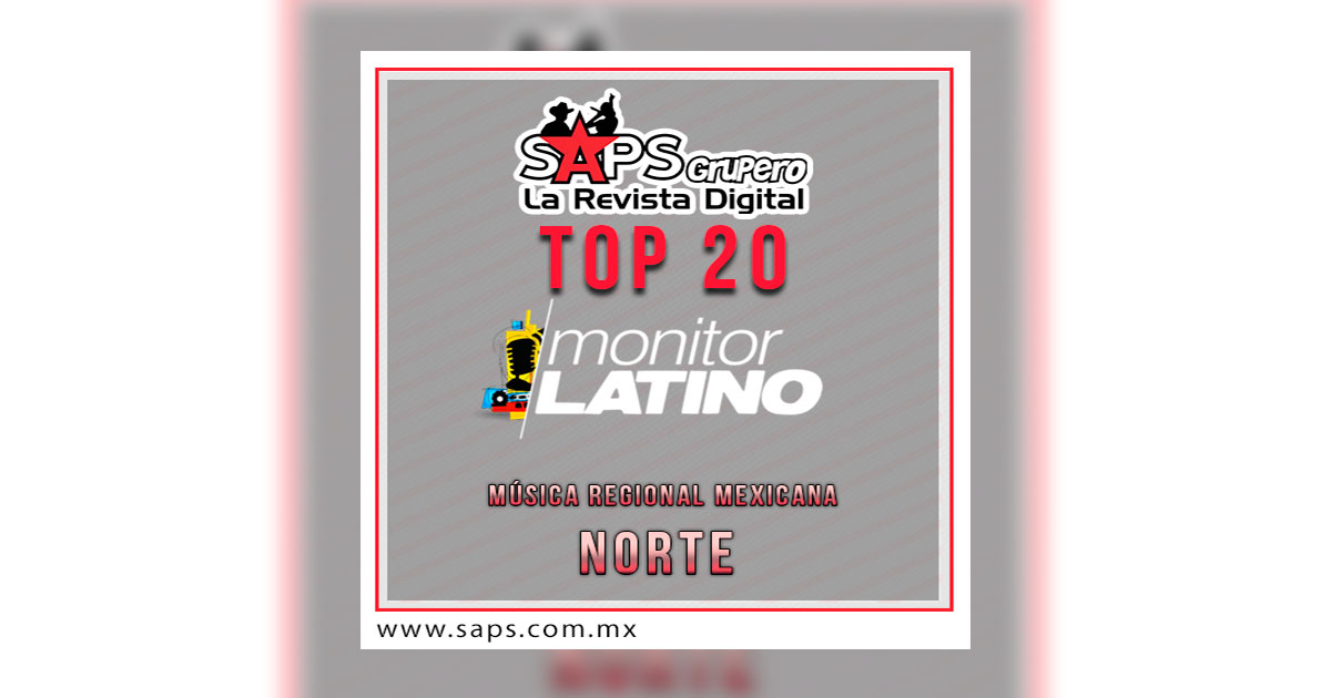 Top 20 de la Música Popular del Norte por monitorLATINO del 14 al 20 de Noviembre de 2016