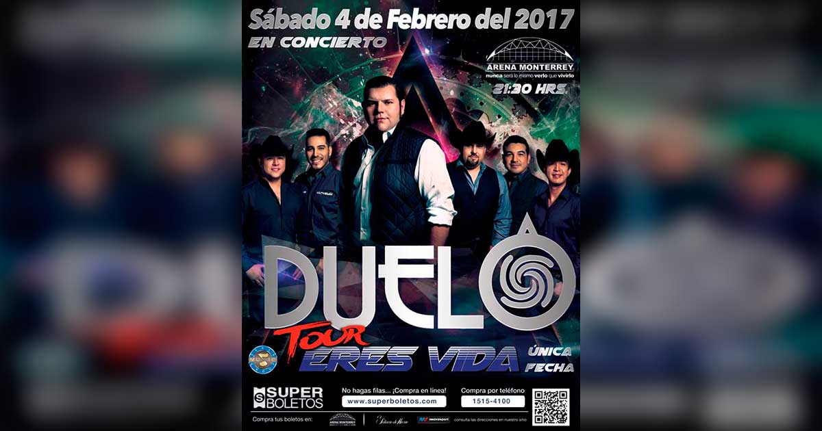 Grupo Duelo te invita a ser parte del tour «Eres Vida»