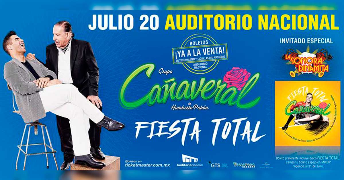Grupo Cañaveral armará su Fiesta Total en el Auditorio Nacional