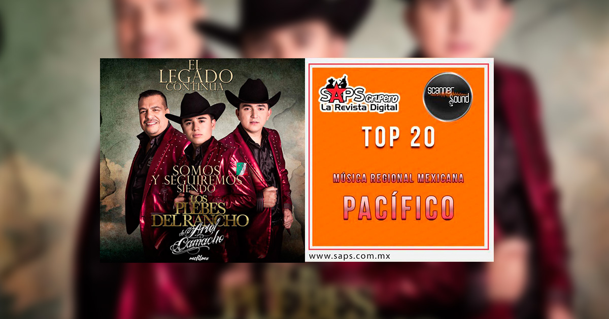 Top 20 de la Música Popular del Pacífico de México por Scanner Sound del 17 al 23 de abril de 2017