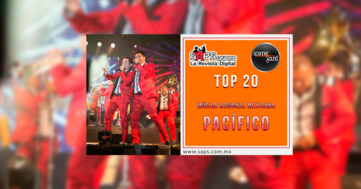 Top 20 de la Música Popular del Pacífico de México por Scanner Sound del 08 al 14 de Mayo de 2017