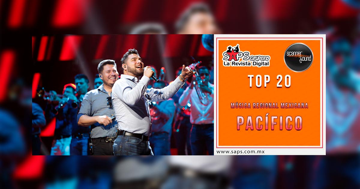 Top 20 de la Música Popular del Pacífico de México por Scanner Sound del 03 al 09 de Julio de 2017