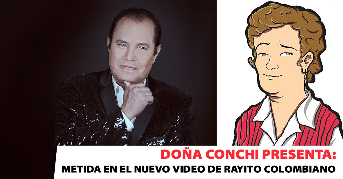 Doña Conchi se filtra al video de Rayito Colombiano