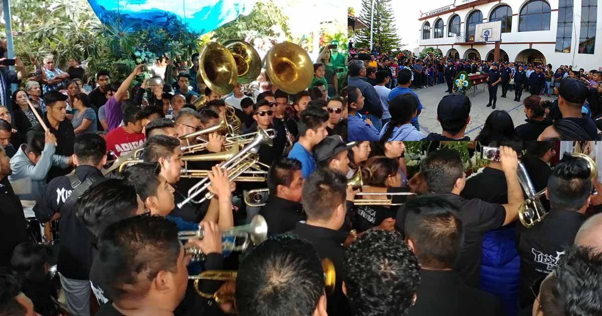 Miles llegan a dar el último adiós a Virgilio Ruiz de Banda Tierra Mojada en Oaxaca