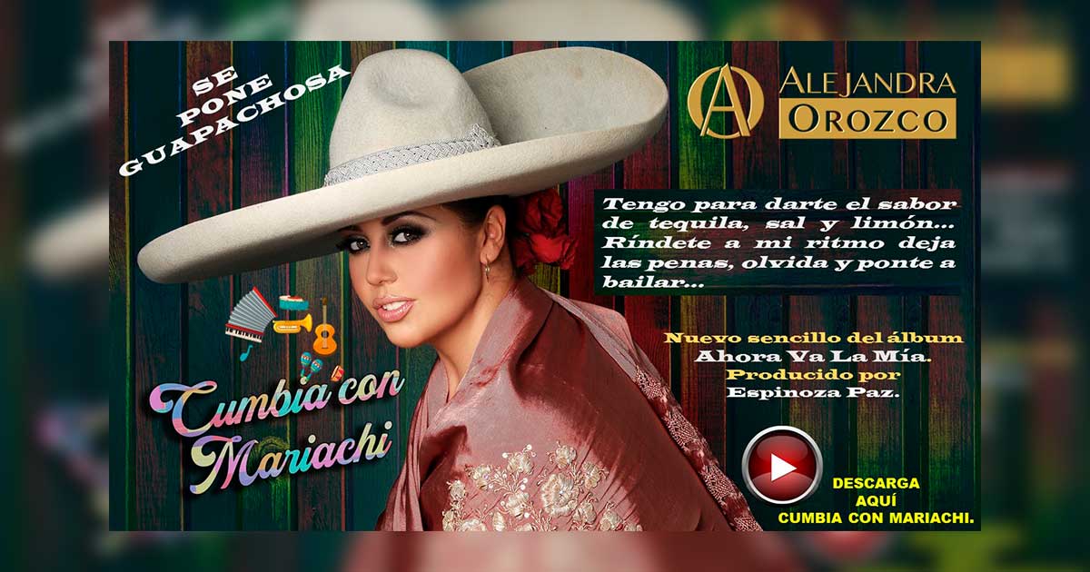Alejandra Orozco canta con sabor la “Cumbia Con Mariachi”