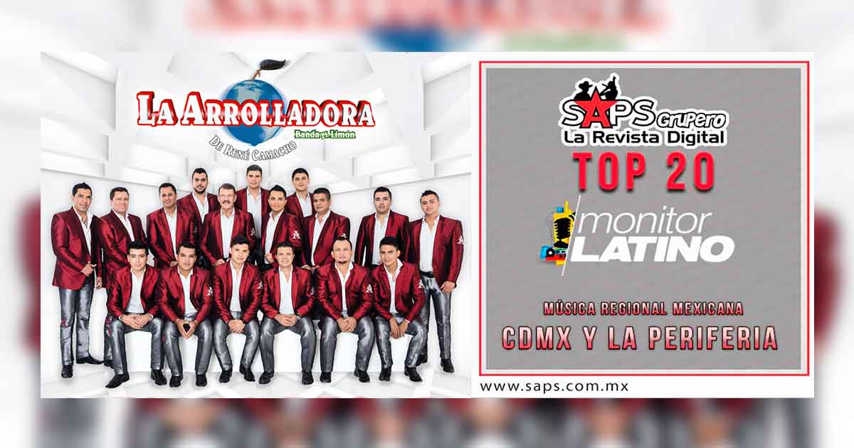 Top 20 de la Música Popular Mexicana en CDMX y La Periferia por monitorLATINO del 27 de Noviembre al 03 de Diciembre de 2017