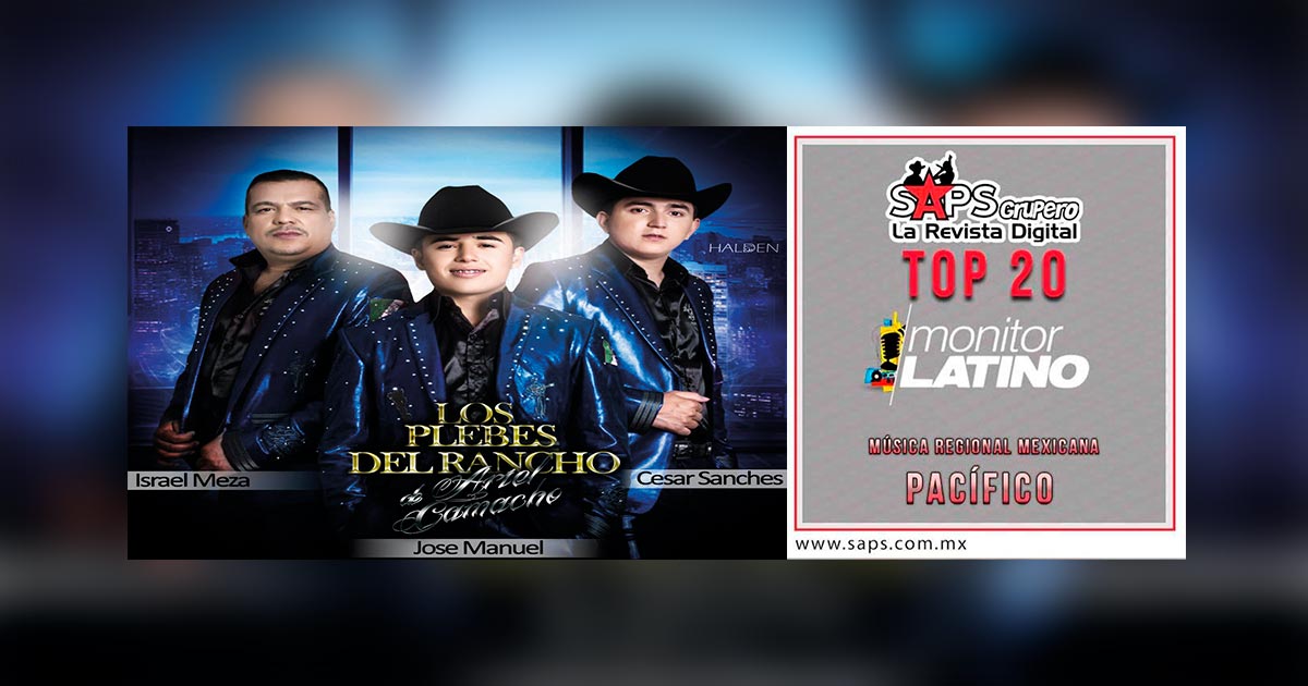 Top 20 de la Música Popular del Pacífico de México por MonitorLatino del 01 al 06 de Enero de 2018