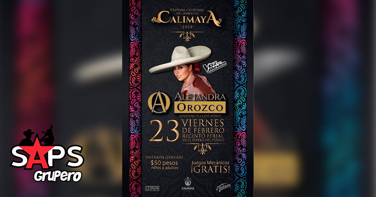 El Festival Del Mariachi CALIMAYA presenta a Alejandra Orozco este 23 de Febrero