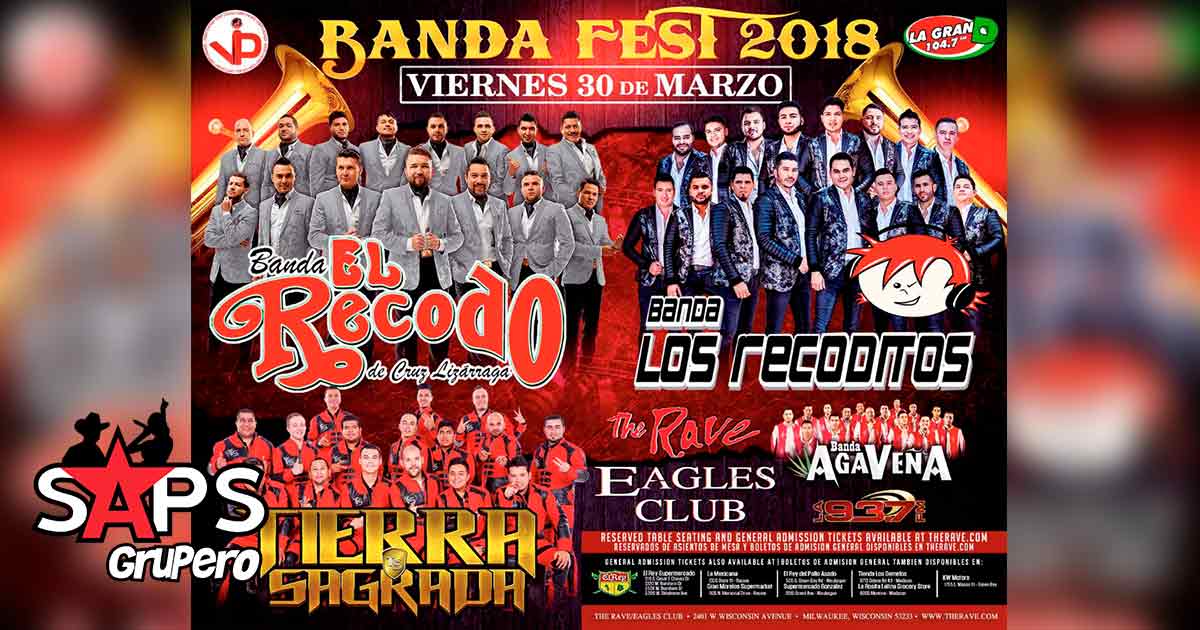 Banda Fest 2018 presenta a Banda el Recodo y a Los Recoditos este 30 de Marzo