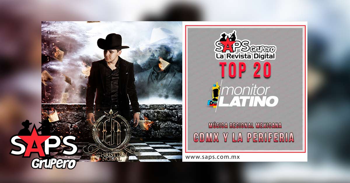 Top 20 de la Música popular mexicana en CDMX y la Periferia por MonitorLatino del 05 al 11 de Marzo de 2018