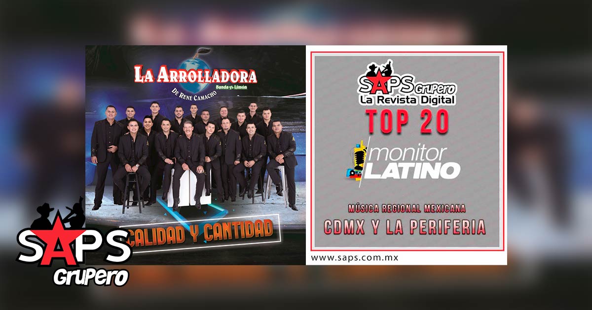 Top 20 de la Música Popular Mexicana en CDMX y la Periferia por MonitorLatino del 16 al 22 de Abril de 2018