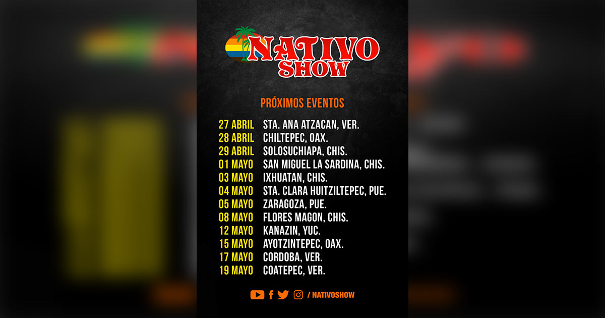 Agenda de presentaciones de Nativo Show