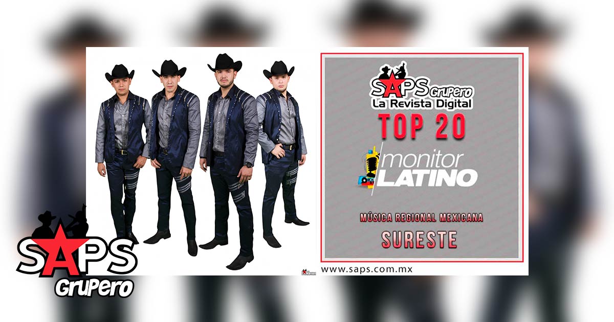 Top 20 de la Música popular Mexicana del Sureste de México por MonitorLatino del 16 al 22 de Abril de 2018