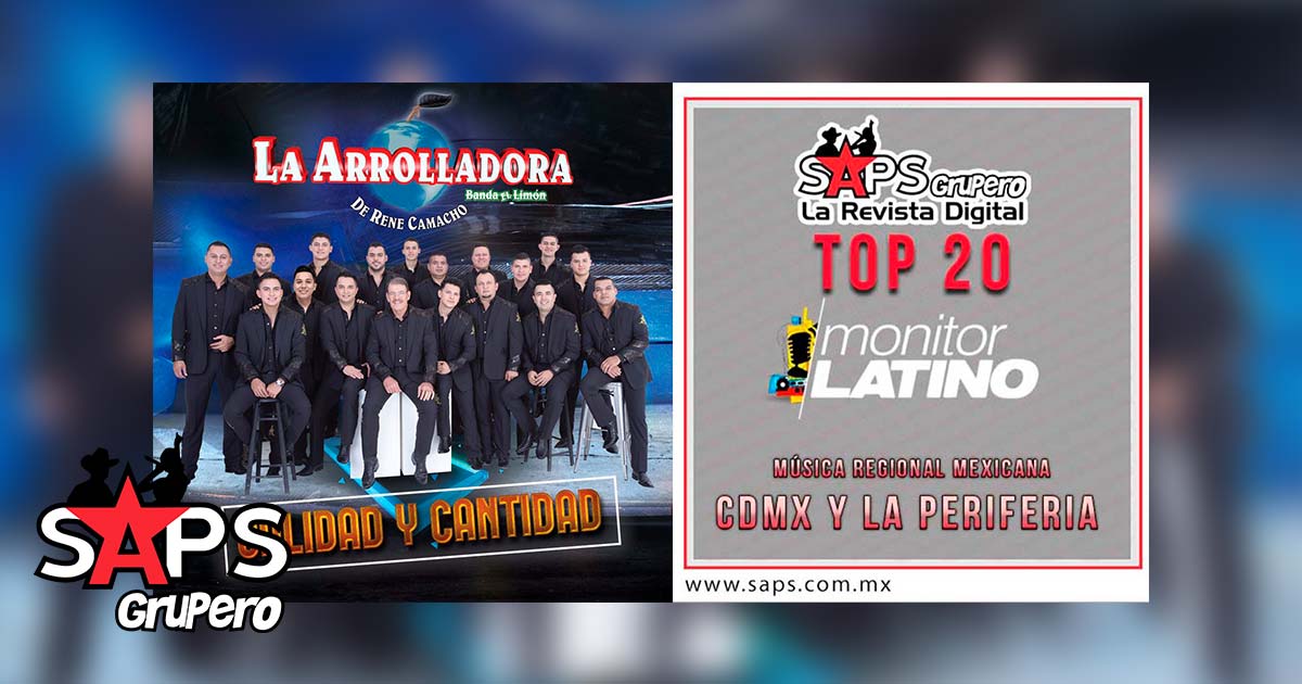 Top 20 de la Música Popular Mexicana en CDMX y la Periferia por MonitorLatino del 26 de Marzo al 01 de Abril de 2018