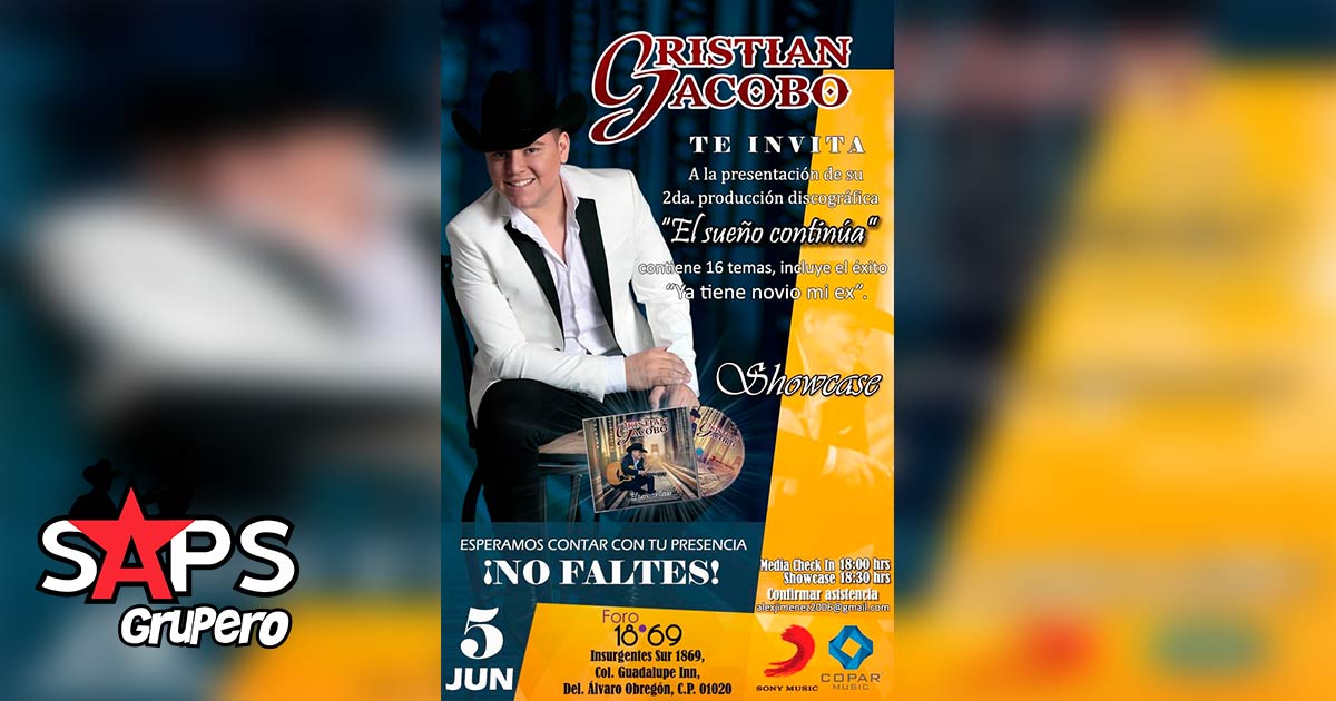 Cristian Jacobo presenta “EL SUEÑO CONTINUA”, su nuevo disco