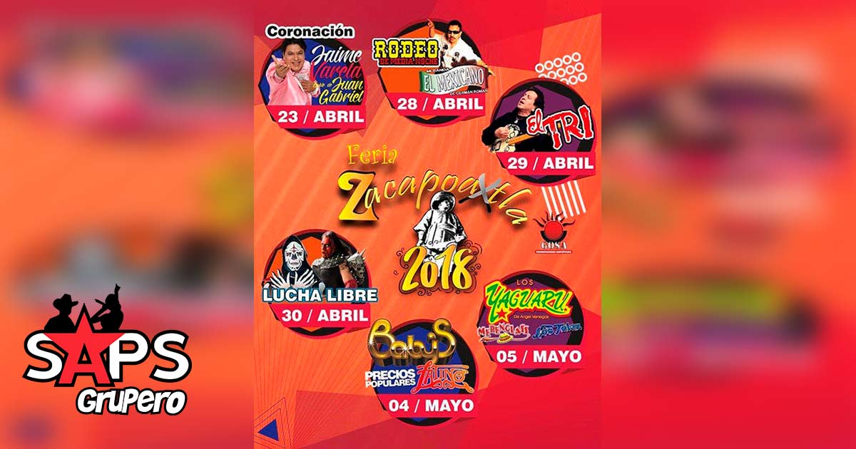 Los Yaguarú el próximo 5 de Mayo en la Feria Zacapoaxtla 2018