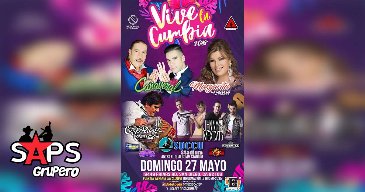 Tres grandes en el evento Viva la Cumbia en San Diego, California este 27 de Mayo
