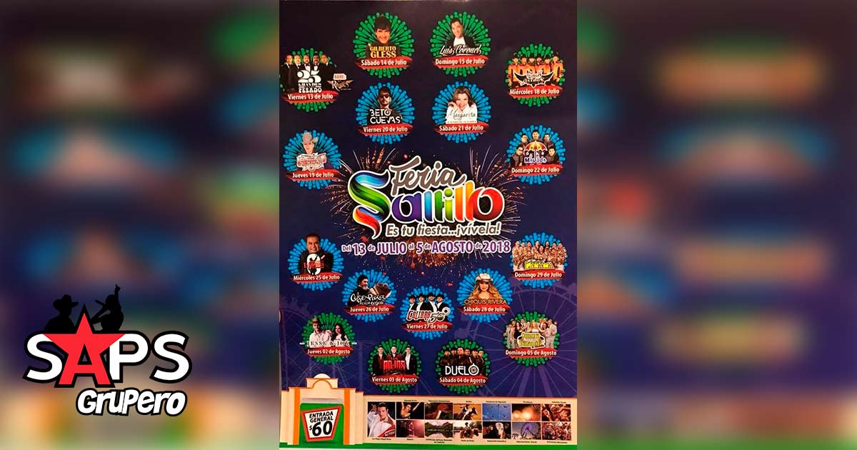 Gran cartelera para la espectacular Feria Saltillo 2018