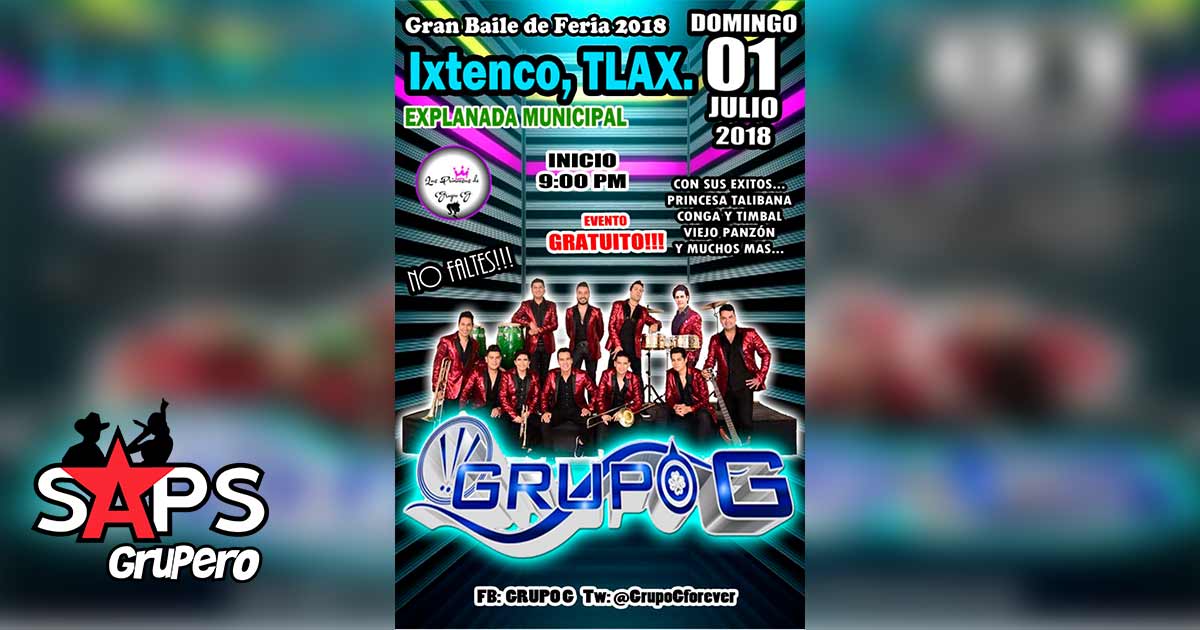 Grupo G en el gran baile de Feria 2018 de Ixtenco, Tlaxcala