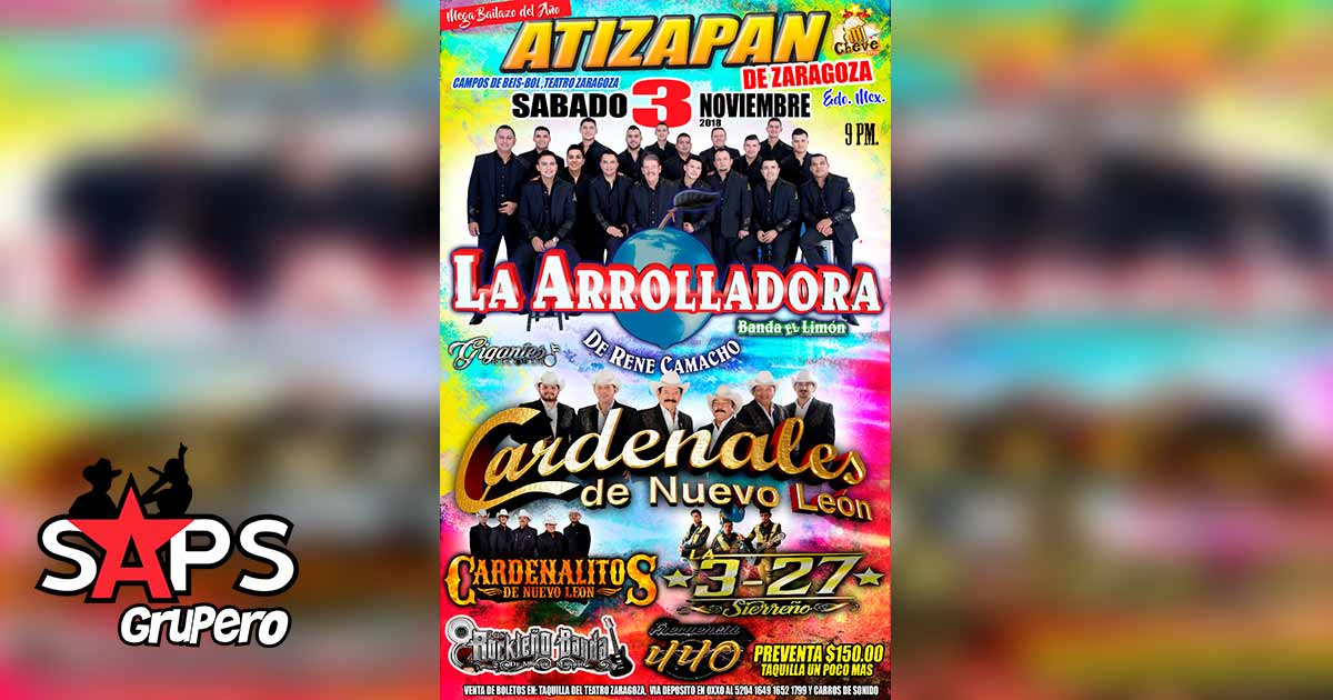Mega bailazo en Atizapan de Zaragoza el próximo 03 de Noviembre
