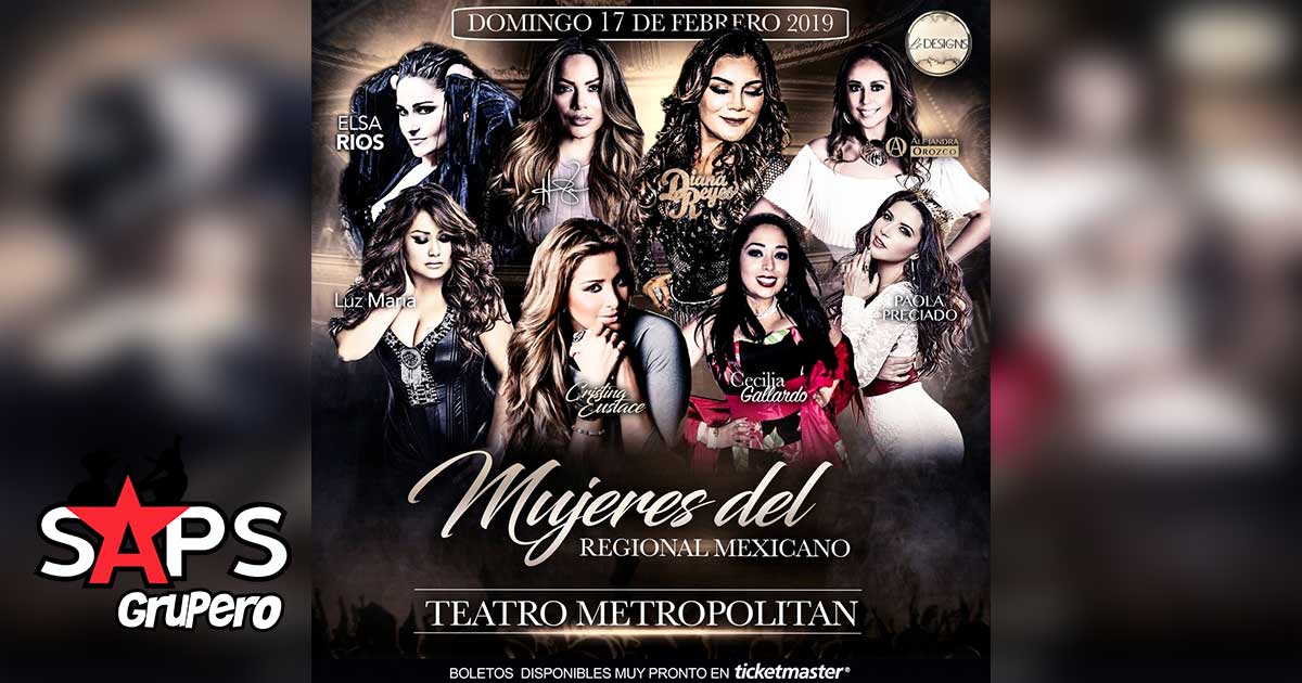 Mujeres del Regional Mexicano se darán cita en el Teatro Metropolitan