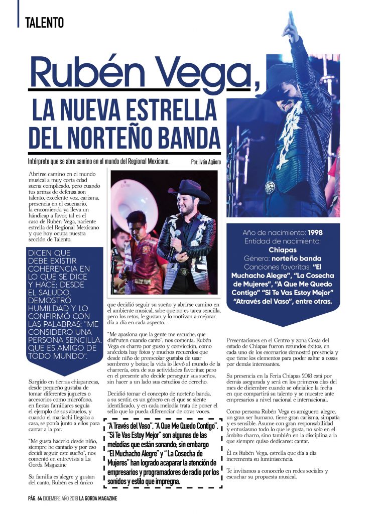 Rubén Vega, norteño banda