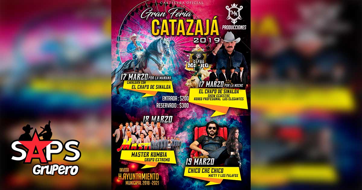 Feria Catazajá 2019, Cartelera Oficial