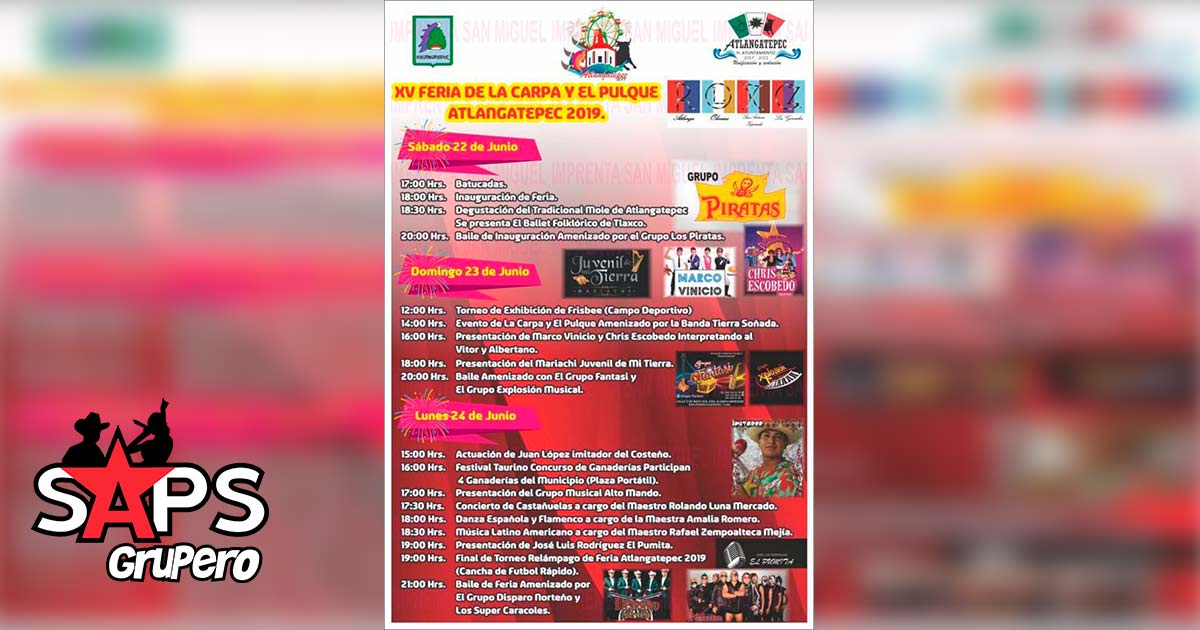 Feria de la Carpa y el Pulque Atlangatepec 2019 – Cartelera Oficial