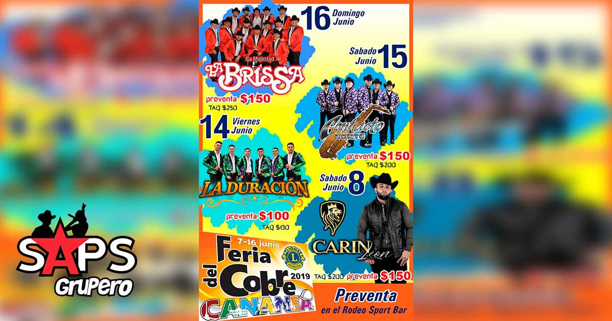 Feria del Cobre Cananea 2019 – Cartelera Oficial