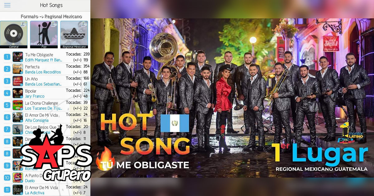 Banda El recodo y Edith Márquez son Hot Song en Guatemala con “Tú Me Obligaste”