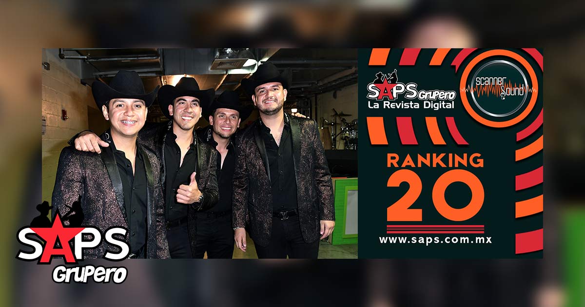 Top 20 de la Música Popular Mexicana en México por Scanner Sound del 24 al 30 de junio de 2019