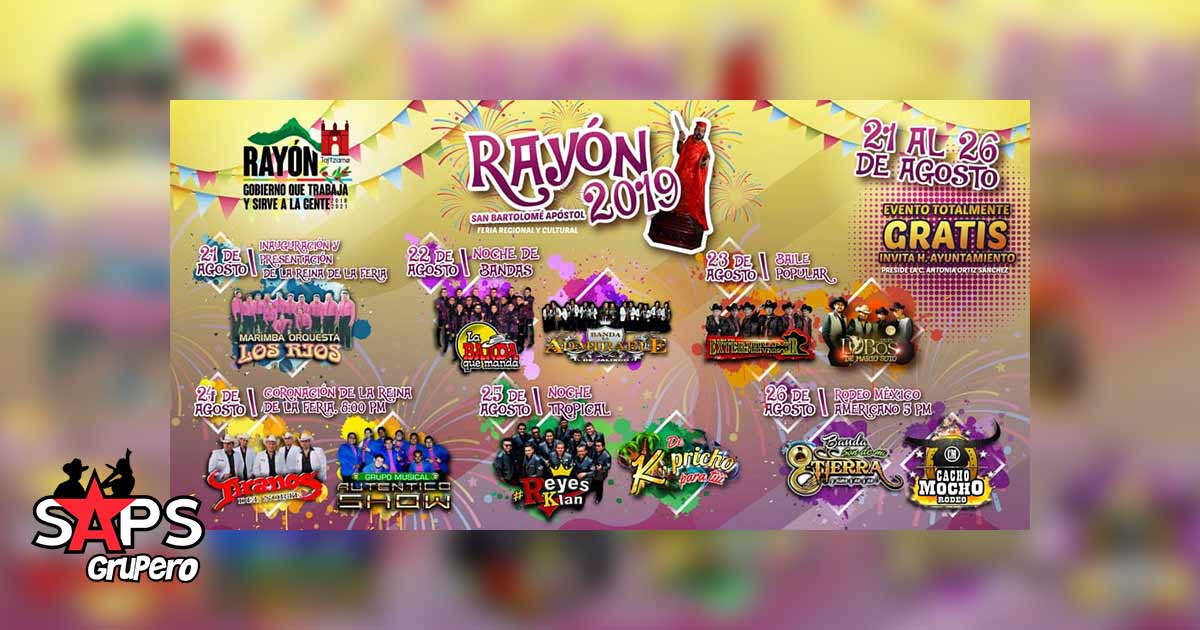 Feria Rayón, Chiapas 2019 – Cartelera Oficial