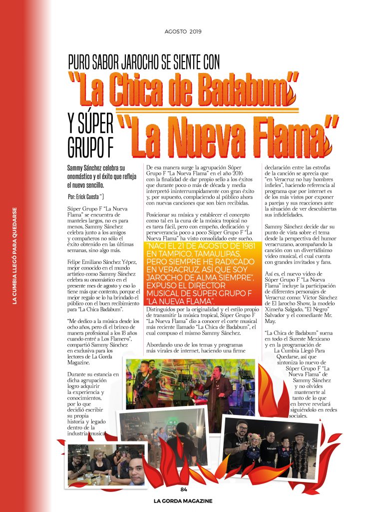 Súper Grupo F “La Nueva Flama” de Sammy Sánchez