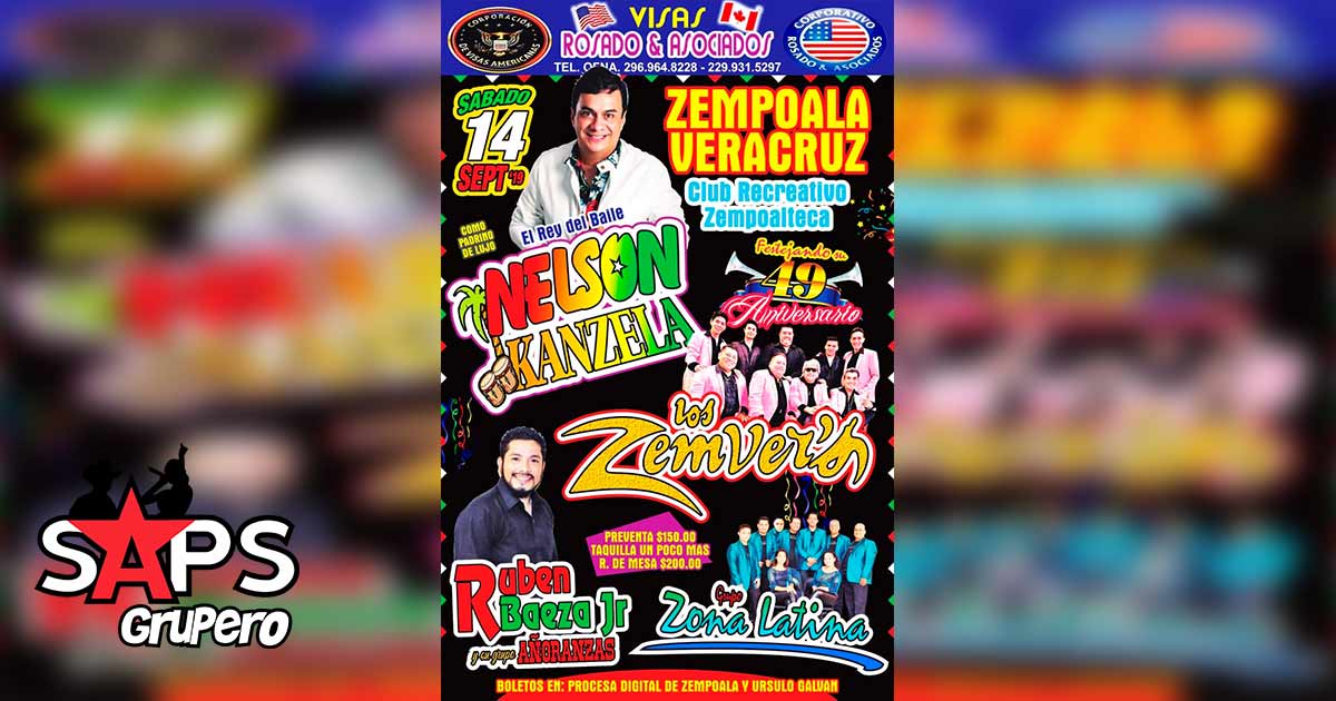 Celebra en grande el aniversario de Los Zemver`s en Zempoala, Veracruz