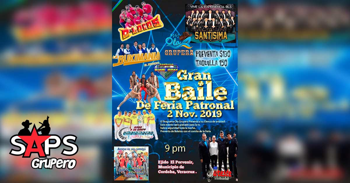 Baile de Feria El Porvenir de Cordoba, Veracruz – Cartelera Oficial