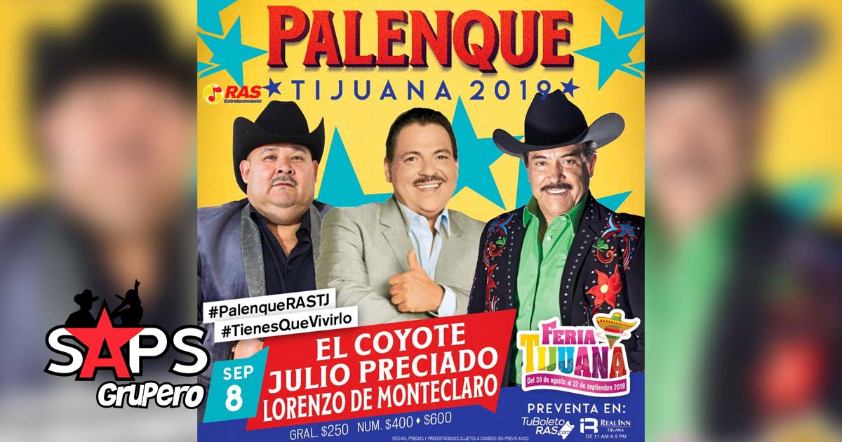 Lorenzo de Monteclaro, El Coyote y Julio Preciado juntos en el Palenque de Tijuana