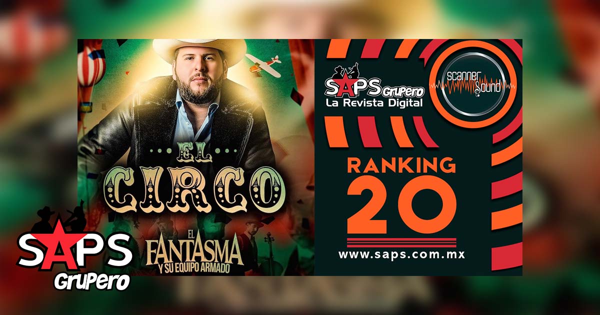 Top 20 de la Música Popular Mexicana en México por Scanner Sound del 26 de agosto al 01 de septiembre de 2019