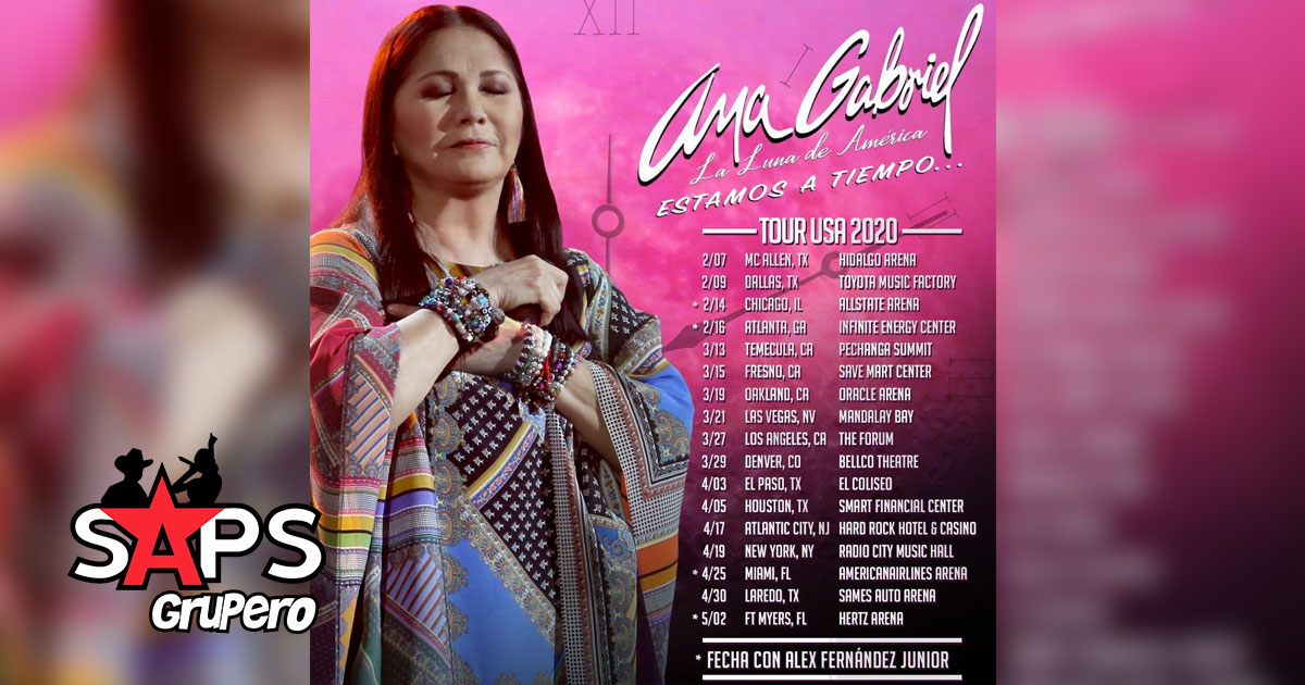 “Estamos A Tiempo” de conocer la gira de Ana Gabriel en Febrero del 2020