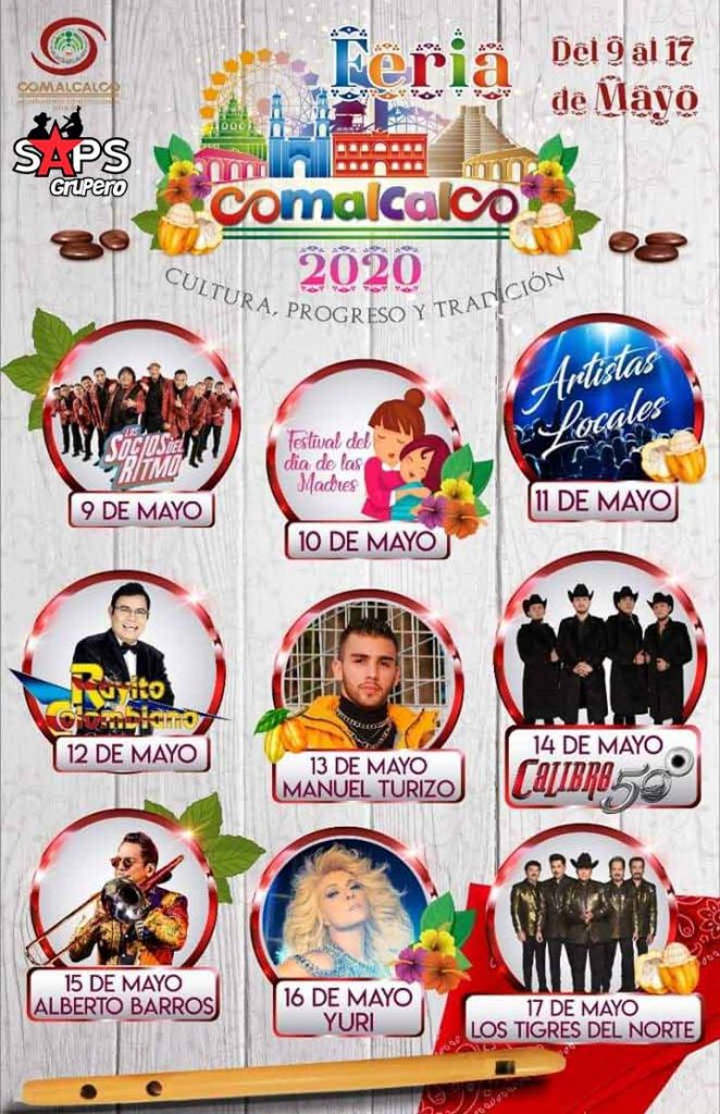 Feria Comalcalco 2020, cartelera oficial