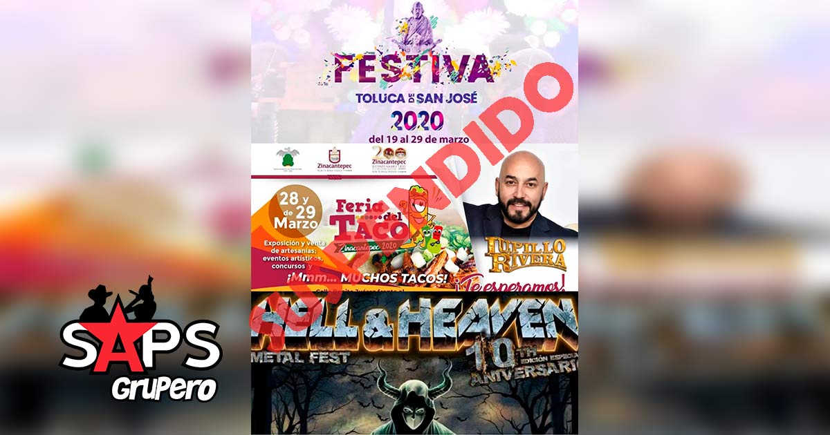 Ferias y conciertos cancelados o pospuestos en Toluca por el COVID-19