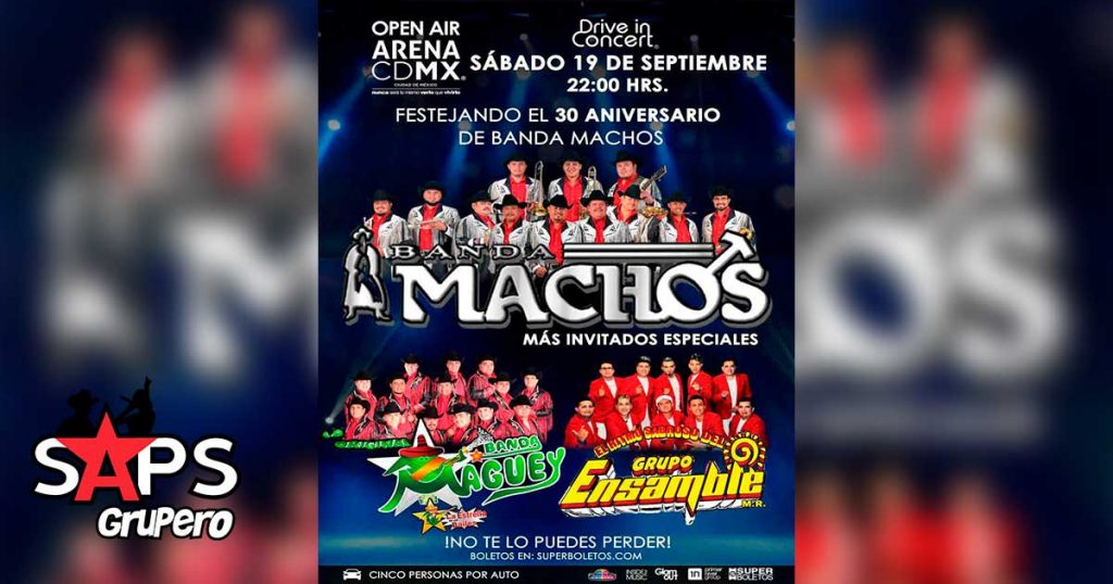 Banda Machos abrirá el Auto Conciertos Open Air en la Arena CDMX