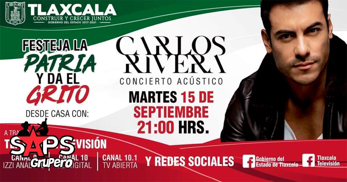 Carlos Rivera festejará La Patria y dará El Grito con un concierto acústico