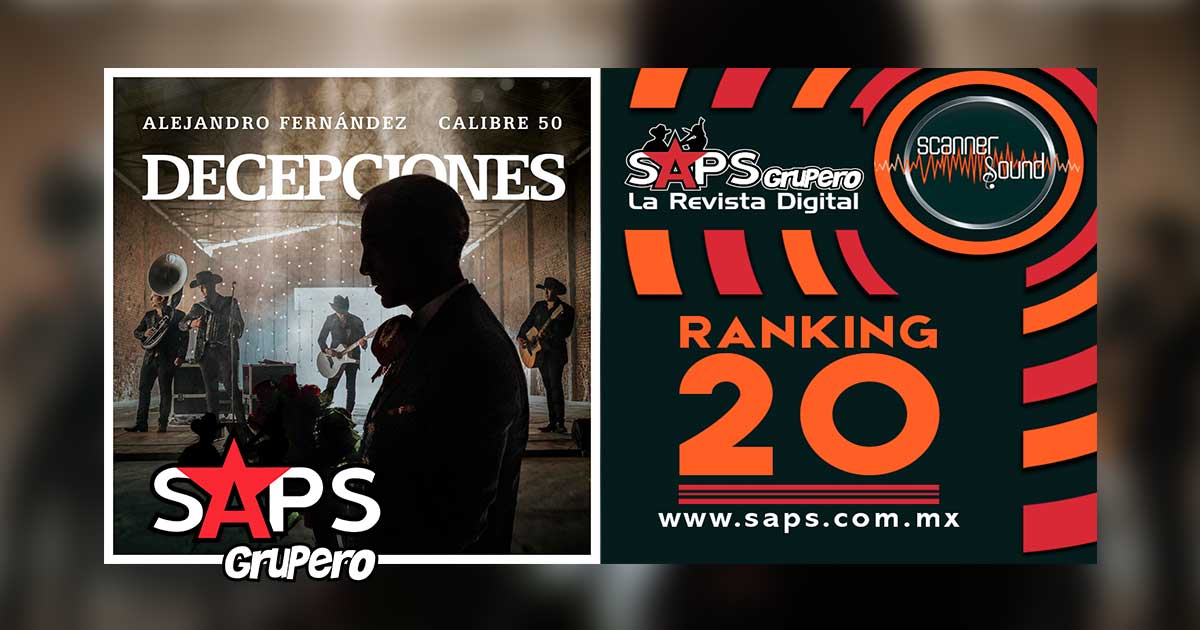 Ranking 20 de la Música Popular Mexicana en México por Scanner Sound del 28 de septiembre al 04 de octubre de 2020